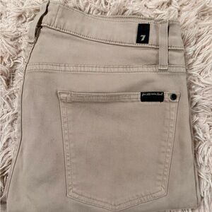 7 For All Mankind Slim Jeans in Light Khaki (Size 34)